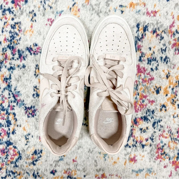 Nike Pink Suede Air Force 1 Sneakers - Picture 1 of 7